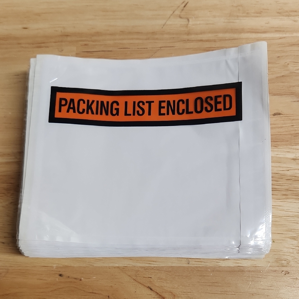 Packing List Enclosed Envelopes 100 Ct- White and Orange